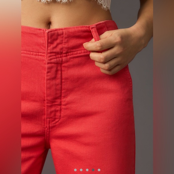 NWT Pilcro Relaxed Cuff Mid-Rise Straight-Leg Jeans in Teaberry - Picture 4 of 7